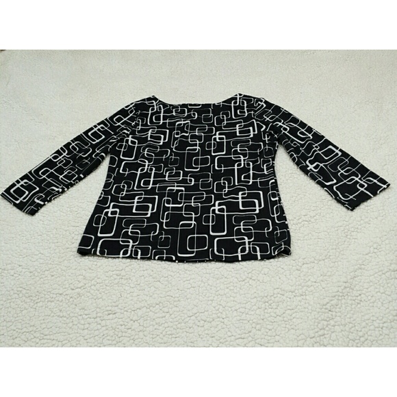 J.T.b. petite blouse color blk & white size S - Picture 1 of 5